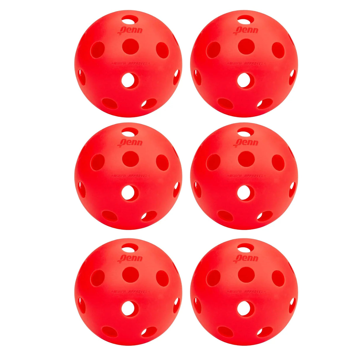 PENN 26 Indoor Pickleball Balls - 1 Pack of 6 Balls - Fitness New Zealand