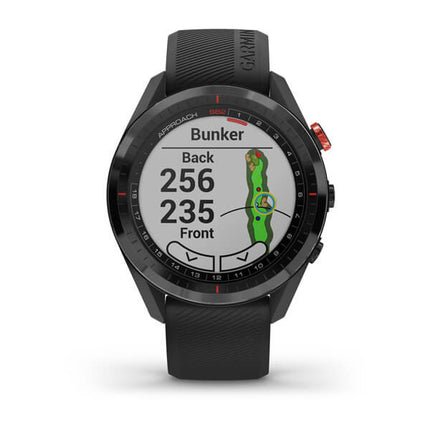 Garmin Approach S62 Sport GPS Golf Smartwatch – Black Bezel with Black Band