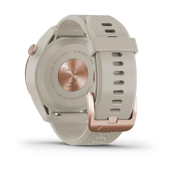 Garmin Approach S42 Golf Watch – Rose Gold with Light Sand Band