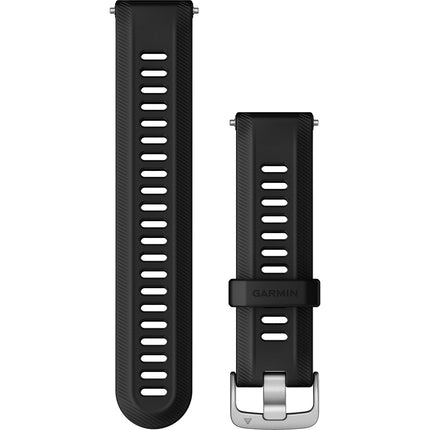 Forerunner Watch Band (22 mm), Black with Silver Hardware
