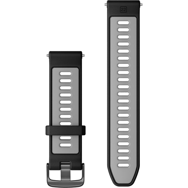 Forerunner Watch Band (22 mm), Black/Powder Grey with Slate Hardware