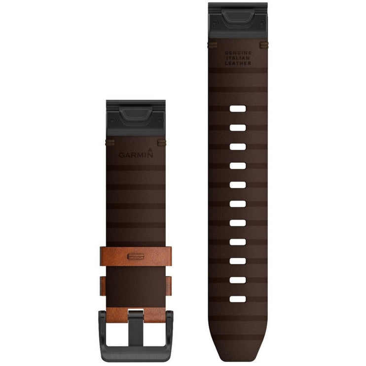 Garmin QuickFit 22 Watch Band – Chestnut Leather Band