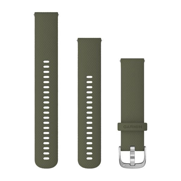 Garmin Quick Release 20mm – Moss with Silver Hardware