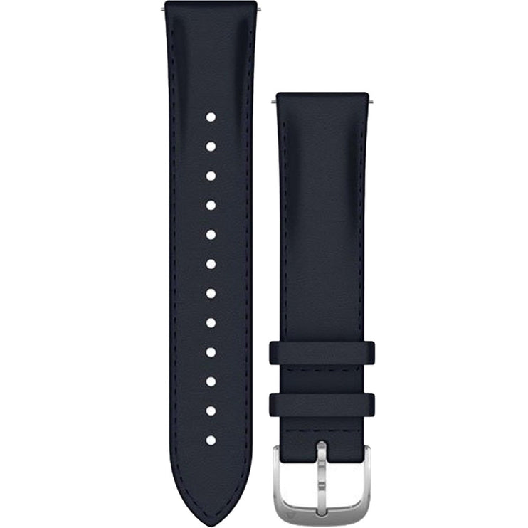 Garmin Quick Release 20mm – Navy Italian Leather with Silver Hardware