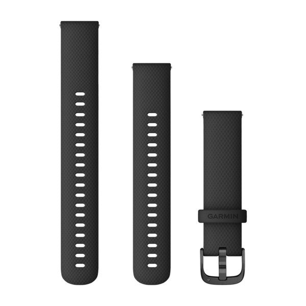 Garmin Quick Release Bands (18 mm) Black with Slate Hardware
