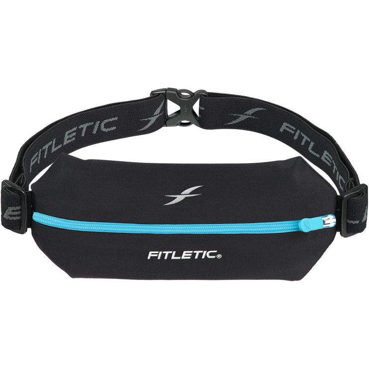 Fitletic Mini Sport Belt Runners Pouch – Black/Turquoise Zip