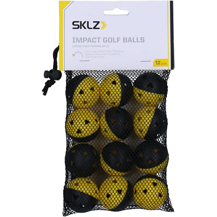 SKLZ Limited-Flight Practice Impact Golf Balls – 12 Pack