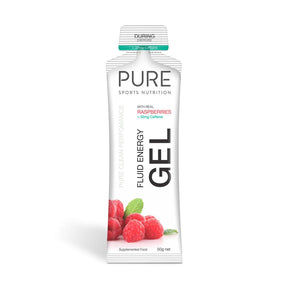 PURE Fluid Energy Gel - Raspberry + Caffeine 50G - Fitness New Zealand
