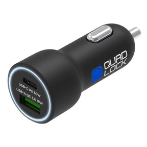 Quad Lock Plug Quad Lock Dual USB 12V Plug 48W USB A+C – Fitness New Zealand