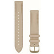 Quick Release Band (18 mm) – Light Sand Leather with Cream Gold Hardware - Fitness New Zealand