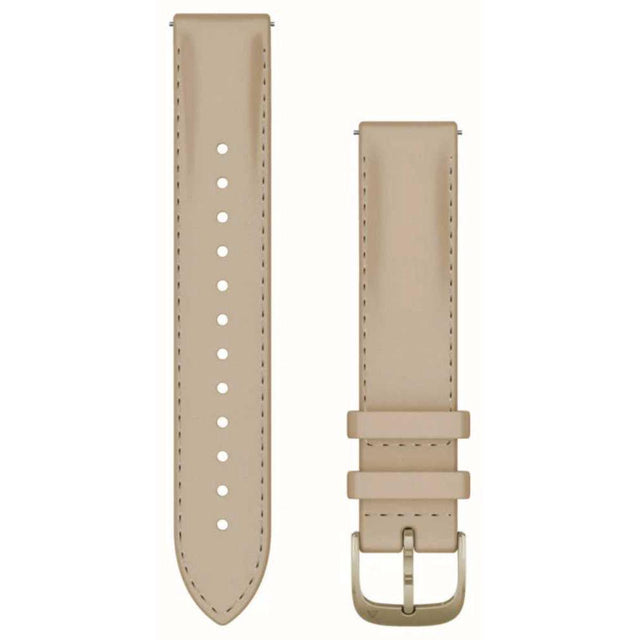 Quick Release Band (18 mm) – Light Sand Leather with Cream Gold Hardware - Fitness New Zealand