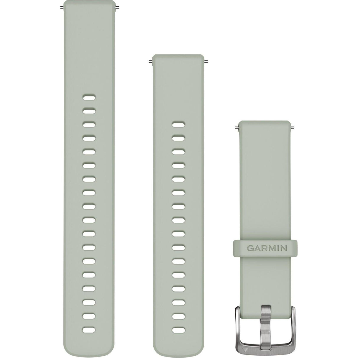 Quick Release Band 18mm – Sage Grey with Silver Hardware - Fitness New Zealand