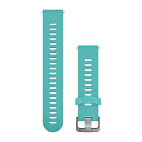 Quick Release Band 20mm – Aqua Silicone Band with Silver Hardware - Fitness New Zealand