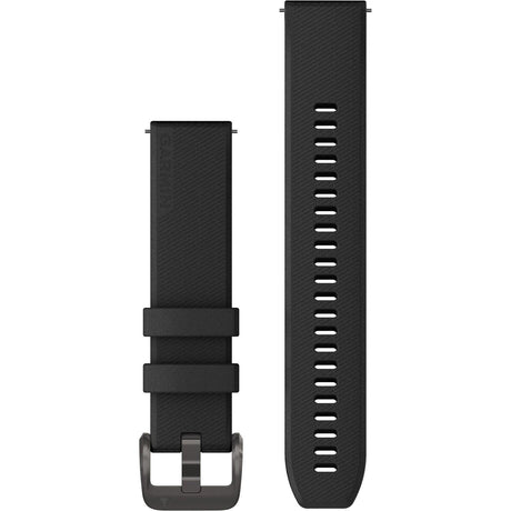 Quick Release Band 20mm – Black with Gunmetal Hardware - Fitness New Zealand