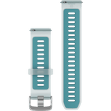 Quick Release Band (22 mm), Translucent Whitestone/Turquoise with Silver Hardware - Fitness New Zealand