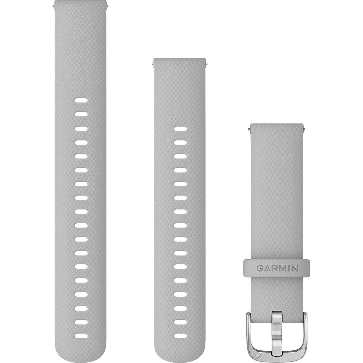 Quick Release Bands (18 mm) Grey with Silver Hardware - Fitness New Zealand