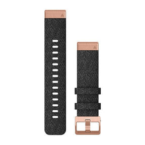 QuickFit 20 Heathered Black Nylon with Rose Gold Hardware - Fitness New Zealand
