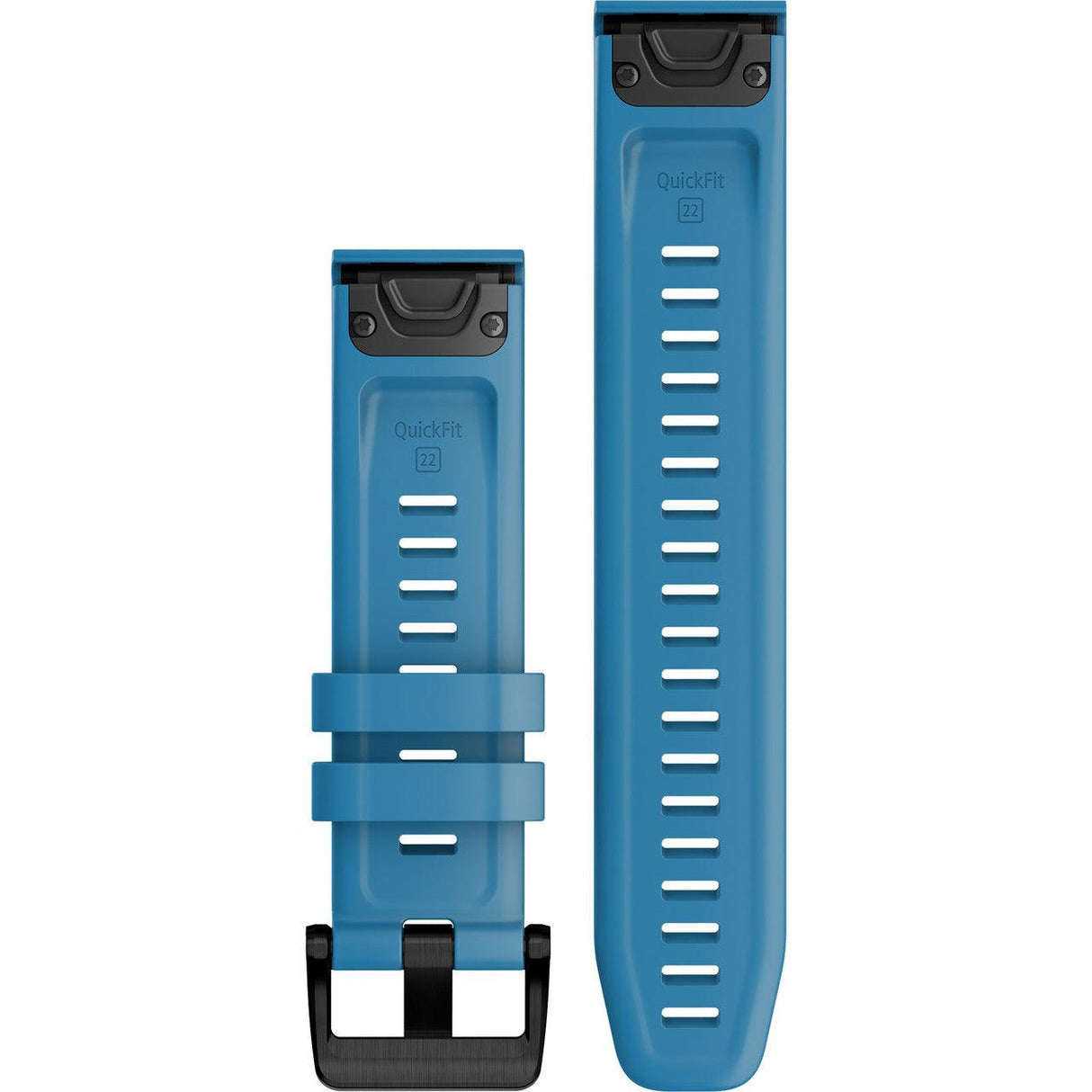 QuickFit 22 Watch Band – Cirrus Blue with Black Stainless Steel Hardware - Fitness New Zealand