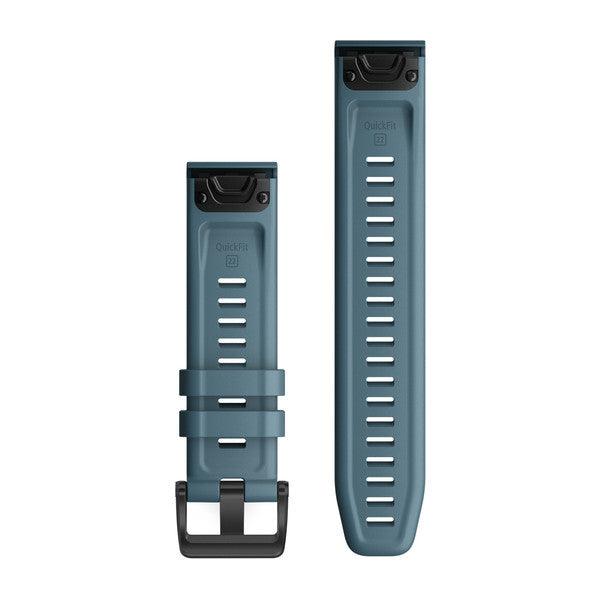 QuickFit 22 Watch Band – Lakeside Blue Silicone - Fitness New Zealand