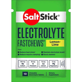 SaltStick FastChews - Pack of 10 Chewable Electrolytes - Lemon - Lime - Fitness New Zealand