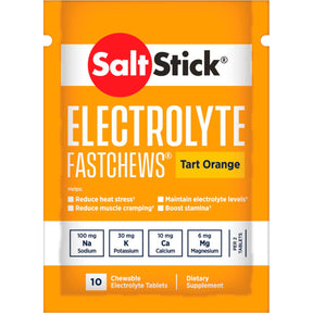 SaltStick FastChews - Pack of 10 Chewable Electrolytes - Tart Orange - Fitness New Zealand