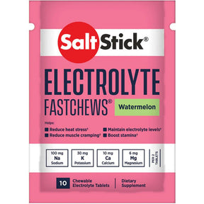 SaltStick FastChews - Pack of 10 Chewable Electrolytes - Watermelon - Fitness New Zealand