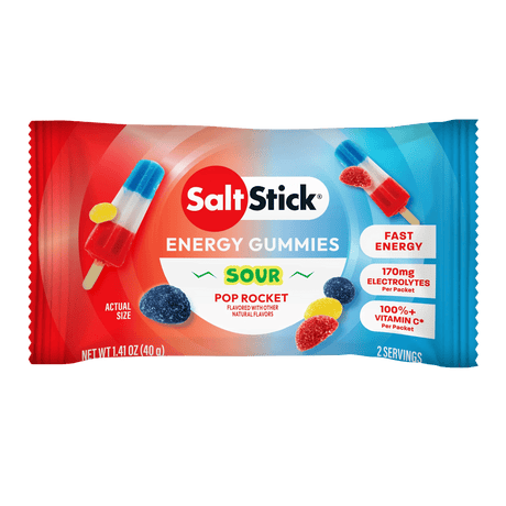 Saltstick Sour Pop Rocket Energy Gummies - 40g - Fitness New Zealand