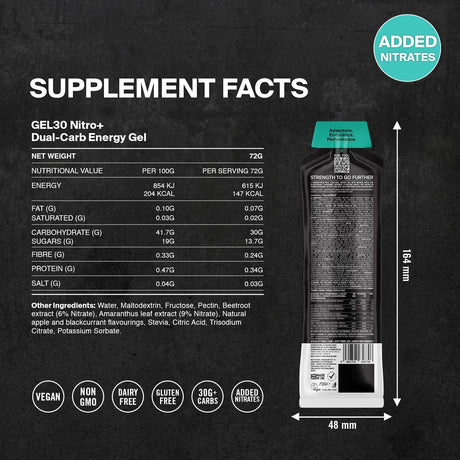 Styrkr Gel30 Nitro+ Dual - Carb Energy Gel - Fitness New Zealand