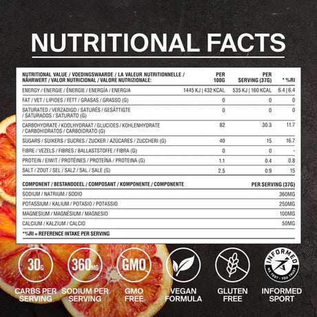 Styrkr MIX+ Blood Orange: Dual - Carb & Electrolyte Mix - 555g - Fitness New Zealand