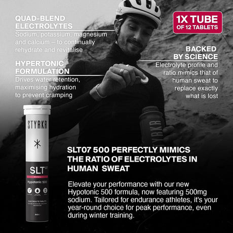 Styrkr SLT07 Hydration Tablets Mild Berry - 500MG - Fitness New Zealand