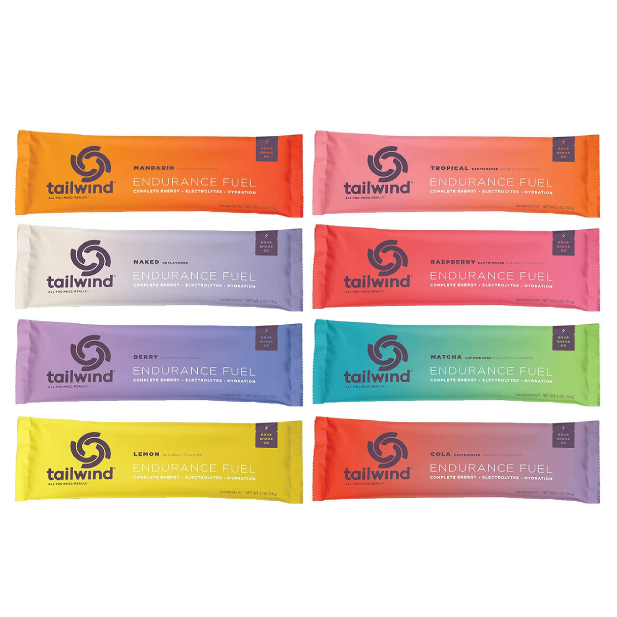 Tailwind Nutrition Endurance Fuel 8 Stick Pack Starter Set - Fitness New Zealand