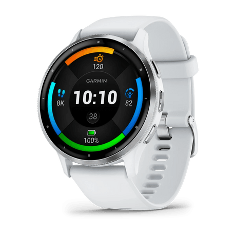 Venu 3 Slate stainless steel bezel with Whitestone case and silicone band - Fitness New Zealand