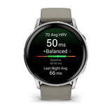 Garmin Venu 4 - 45 mm Silver with Silver Grey Silicone Band