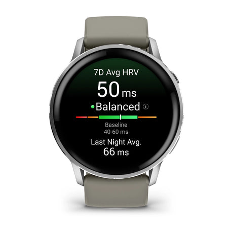 Garmin Venu 4 - 45 mm Silver with Silver Grey Silicone Band