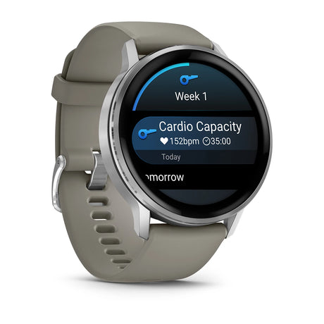 Garmin Venu 4 - 45 mm Silver with Silver Grey Silicone Band