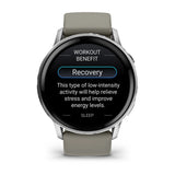 Garmin Venu 4 - 45 mm Silver with Silver Grey Silicone Band