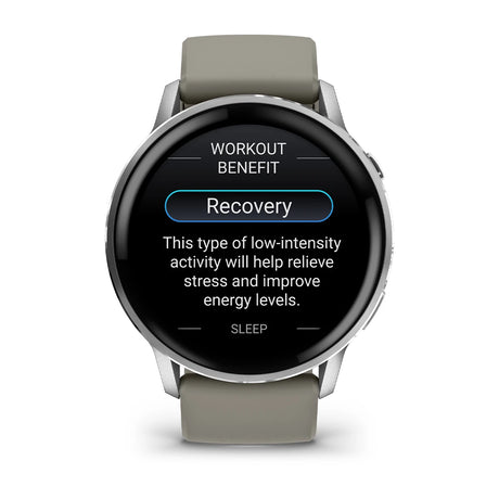 Garmin Venu 4 - 45 mm Silver with Silver Grey Silicone Band