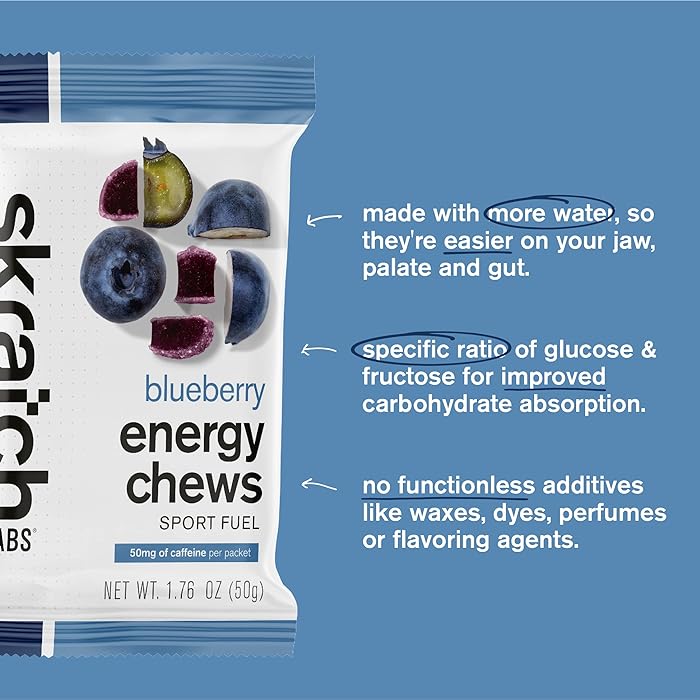 Skratch Labs Blueberry Energy Chews + Caffeine