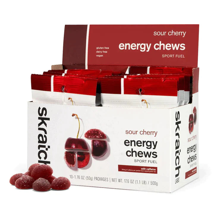 Skratch Labs Cherry Energy Chews + Caffeine