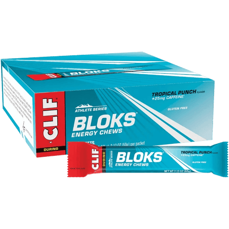 Clif Bloks Energy Chews – TROPICAL PUNCH + 25mg Caffeine - Fitness New Zealand