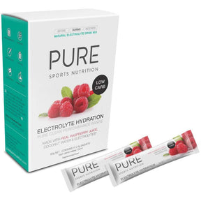 PURE Electrolyte Low Carb Raspberry (10 x 6g) - Fitness New Zealand