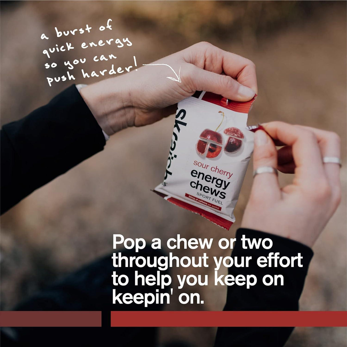 Skratch Labs Cherry Energy Chews + Caffeine - Fitness New Zealand