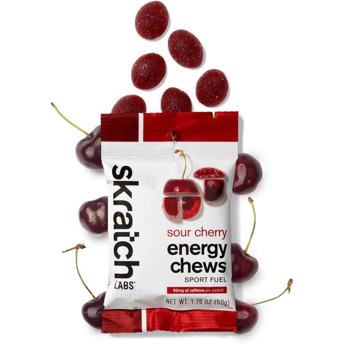 Skratch Labs Cherry Energy Chews + Caffeine - Fitness New Zealand