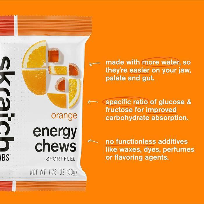 Skratch Labs Orange Energy Chews - Fitness New Zealand