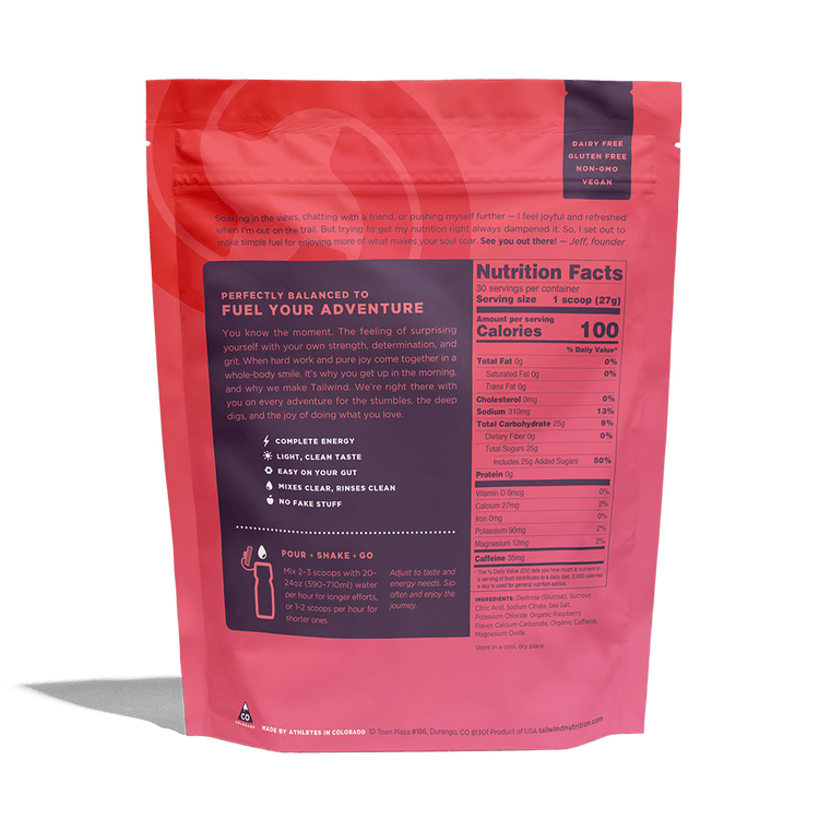 Tailwind Nutrition - Raspberry - Caffeinated - 30 Serve - Fitness New Zealand